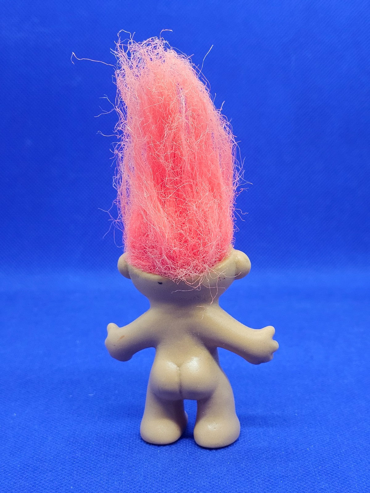 Figurine Troll Doll vintage cheveux orange rose China années 80 90 11 cm1