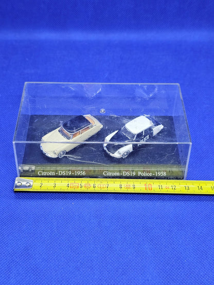 Coffret Citroën DS19 1956 DS19 Police 1958 Miniatures 187 HO3