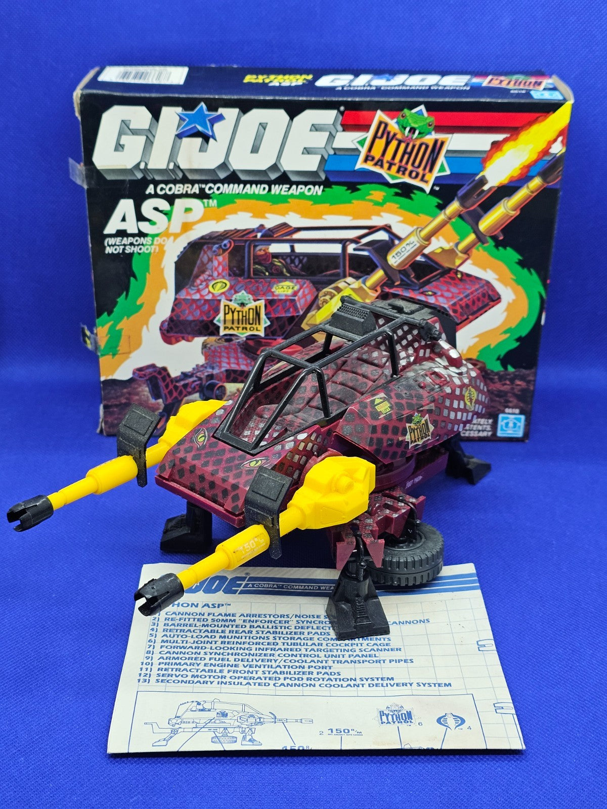 GI Joe Cobra ASP Python Patrol Hasbro 1989 véhicule militaire vintage complet0