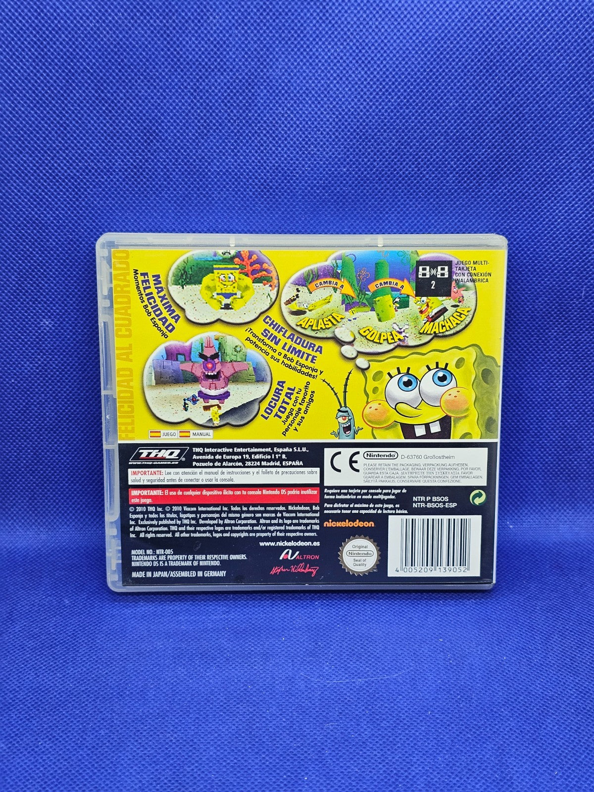 Bob Esponja Atrapados en el Congelador Espagnol, Nintendo DS, THQ, 2010, Complet1