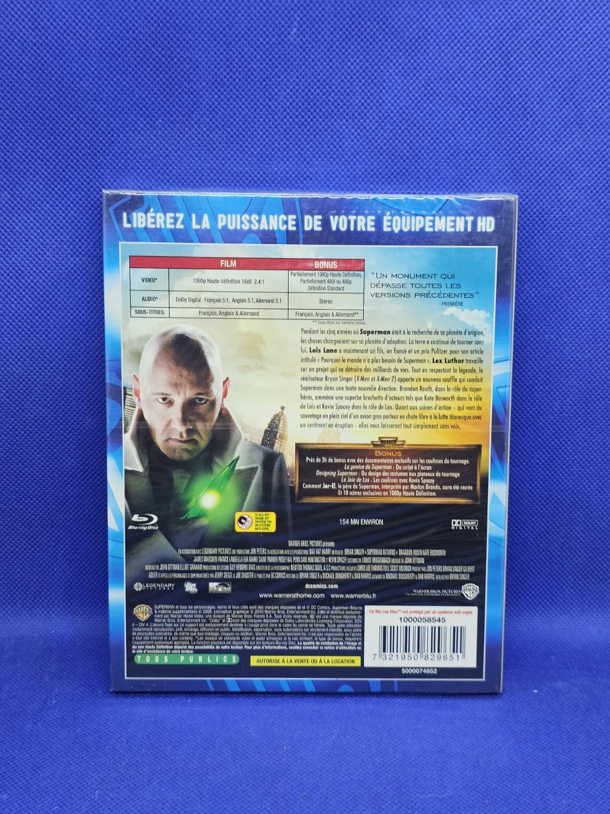 Superman Returns Blu-ray Warner Blu-Line Brandon Routh Bryan Singer 2007 Neuf So2