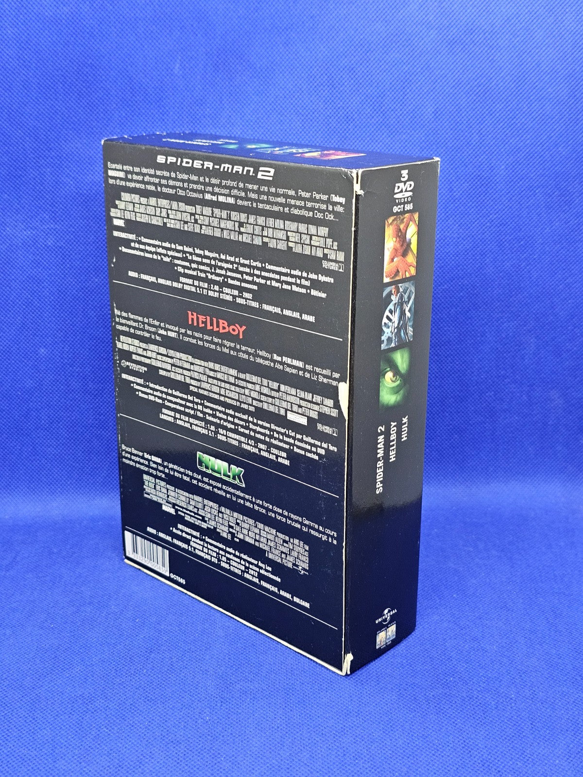 Coffret Spider-Man 2 Hellboy Hulk 3 DVD Marvel Universal 2007 VF1