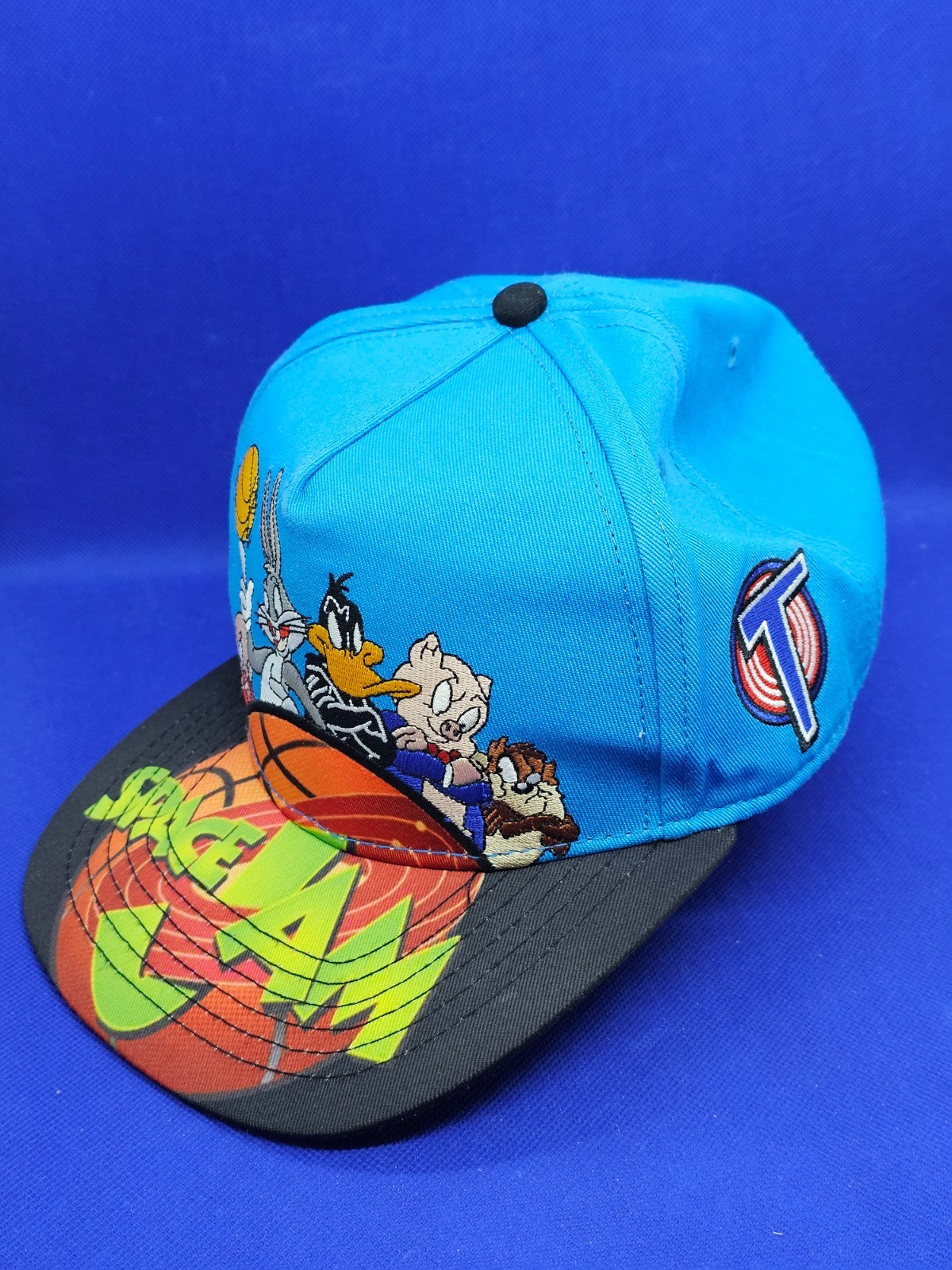 Casquette Space Jam Tunes Squad Bugs Bunny Snapback Vintage Bleu Noir1