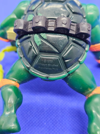 Rock’n Roll Michelangelo TMNT 1989 Playmates Toys Figurine Vintage Incomplète 134