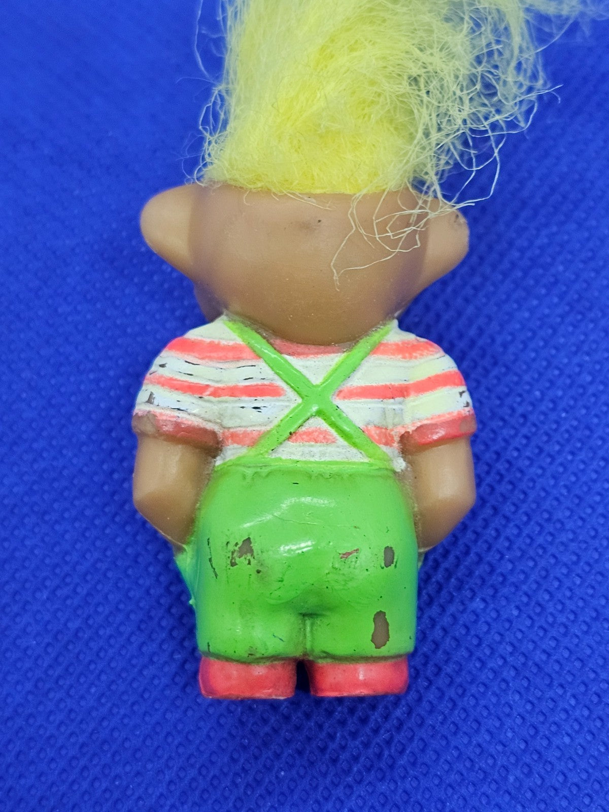 Troll SOMA 1992 Salopette Verte Cheveux Jaunes Figurine Vintage2