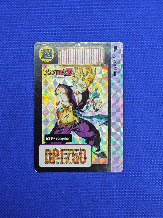 Dragon Ball Z Carddass 629 Son Gohan Super Saiyan Prism Bandai 1995 Française0