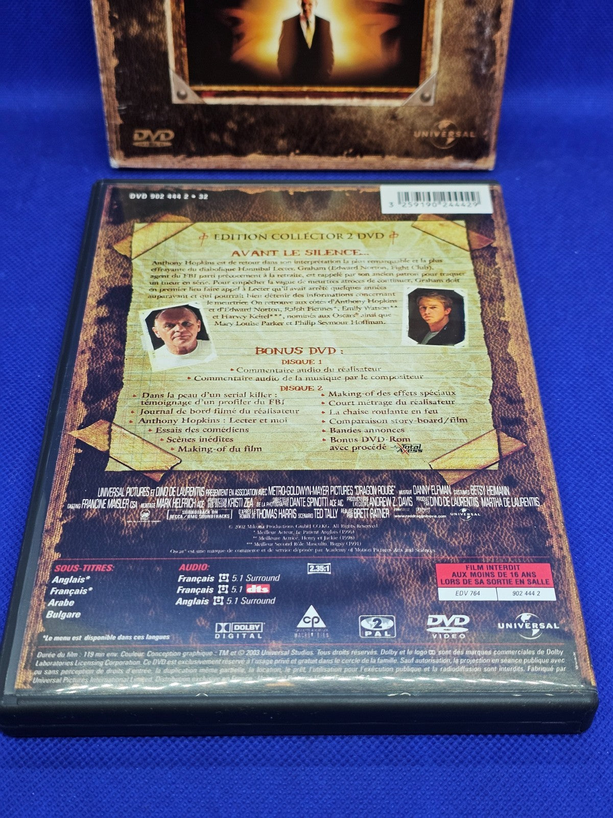Dragon Rouge Édition Collector 2 DVD Anthony Hopkins Universal 20033