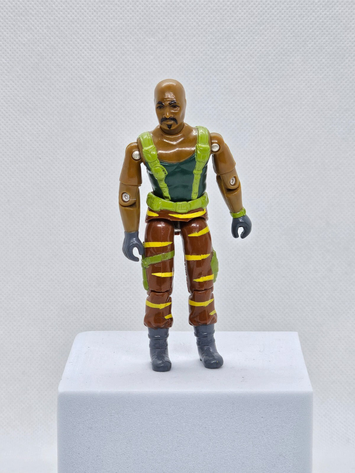 GI Joe ARAH Tiger Force Roadblock Hasbro 1988 – Figurine Vintage Cassée0