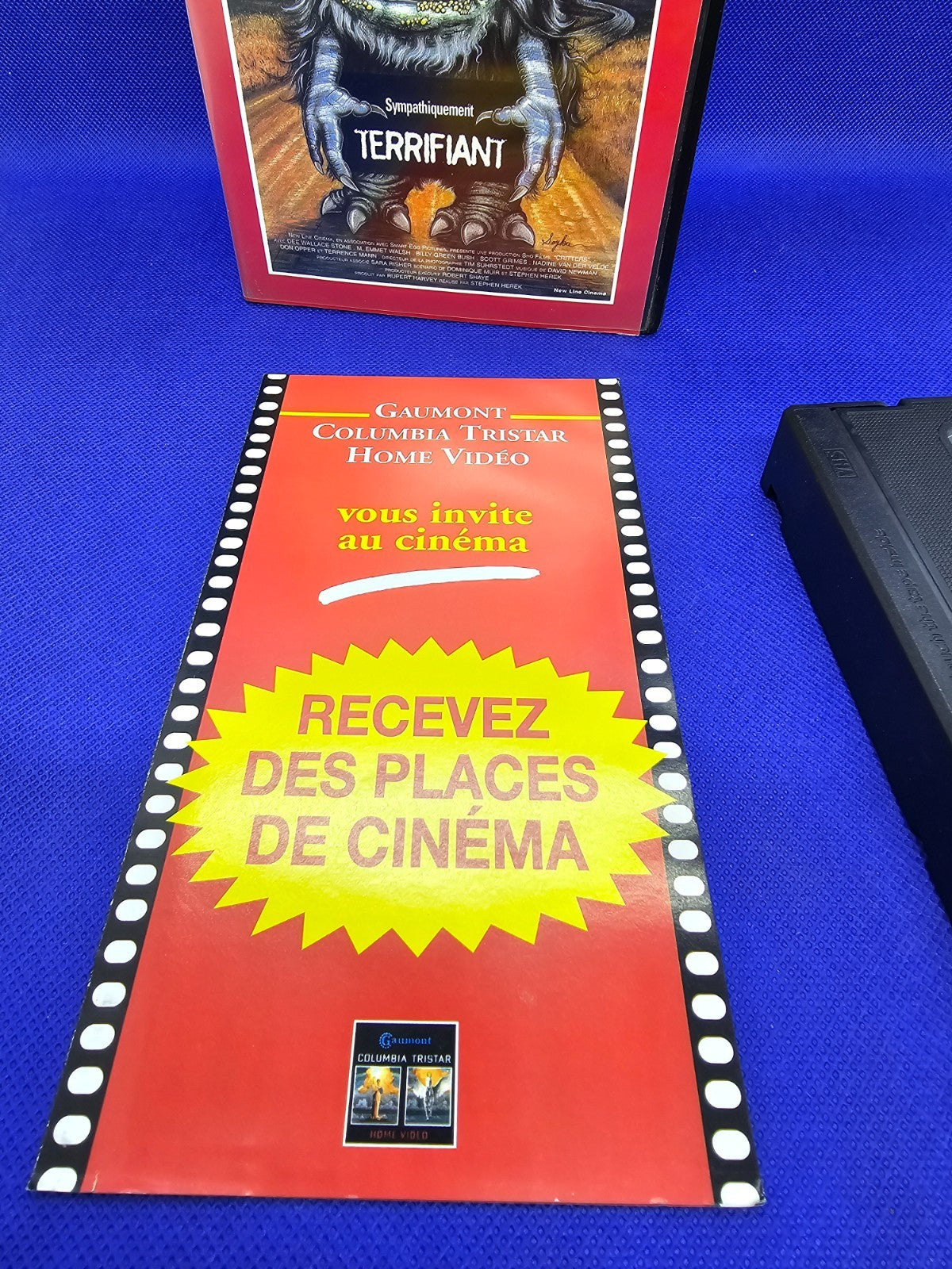 Critters VHS Ticket Cinéma, Film Horreur, Gaumont Columbia, 1986, VF PAL SECAM5