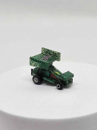 Micro Machines Sprint Car Vert Pailleté, Super Sparklers, Galoob, 1989, 4 cm