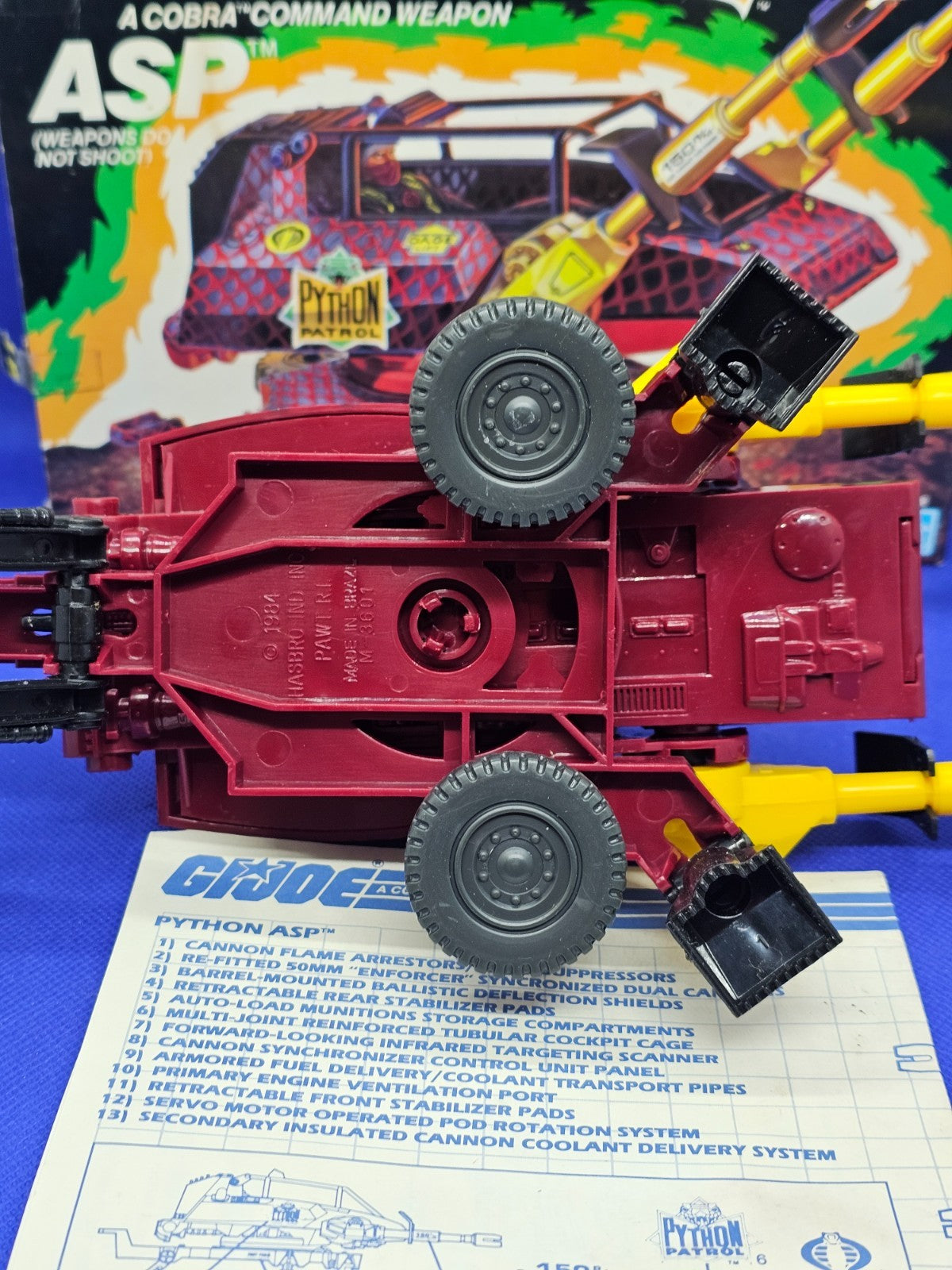 GI Joe Cobra ASP Python Patrol Hasbro 1989 véhicule militaire vintage complet2