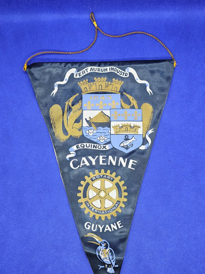 Fanion Rotary Club Cayenne Guyane Vintage Rotary International0