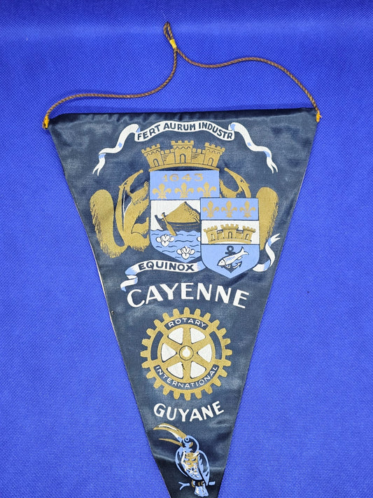 Fanion Rotary Club Cayenne Guyane Vintage Rotary International0