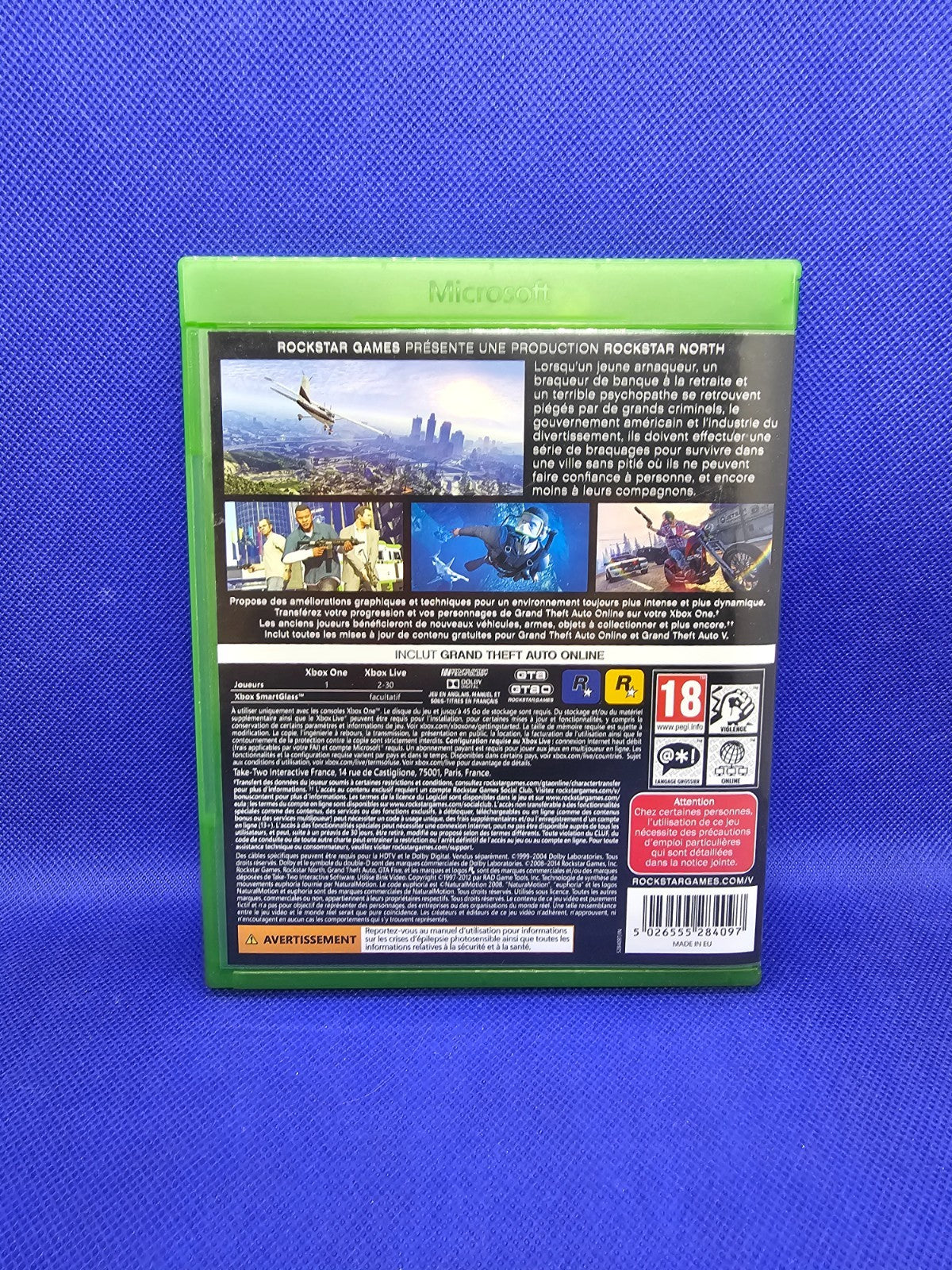Grand Theft Auto V Français, Xbox One, Rockstar Games, 2014, Complet1